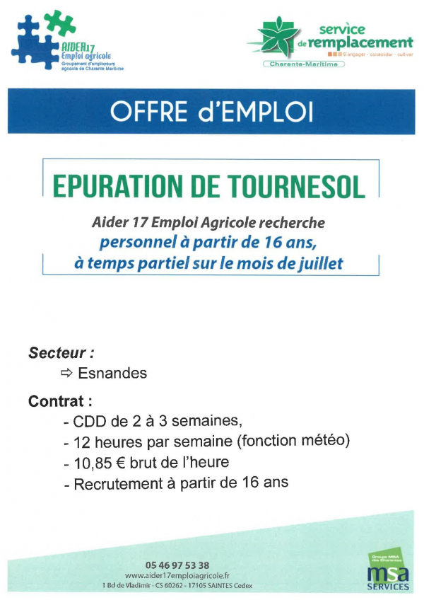 Offre d&#039;emploi