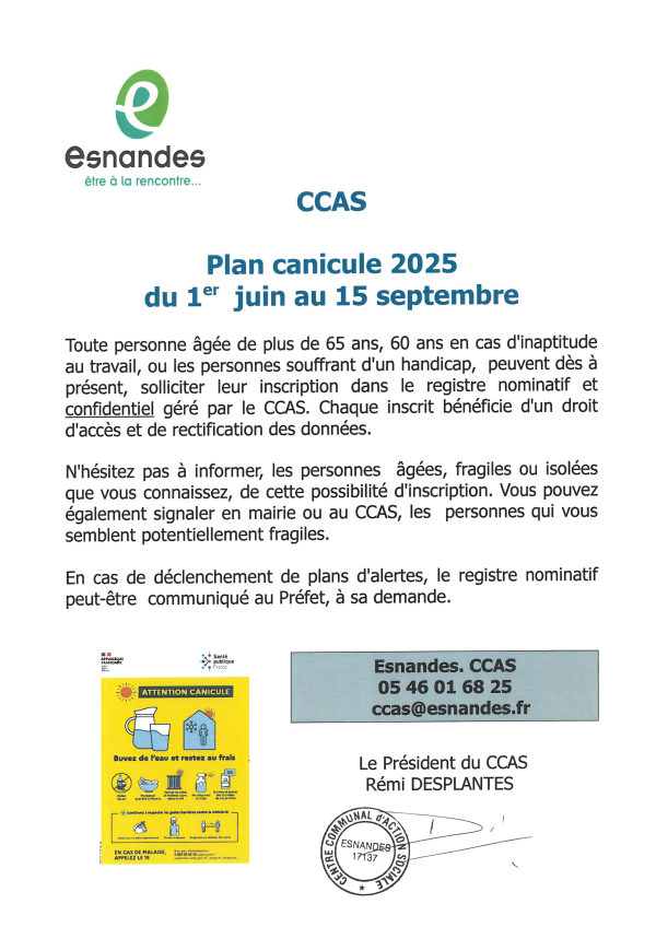 Plan canicule 2025