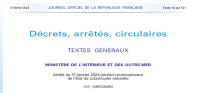 Arrêté du 31 janvier 2024 portant reconnaissance de l&#039;état de catastrophe naturelle